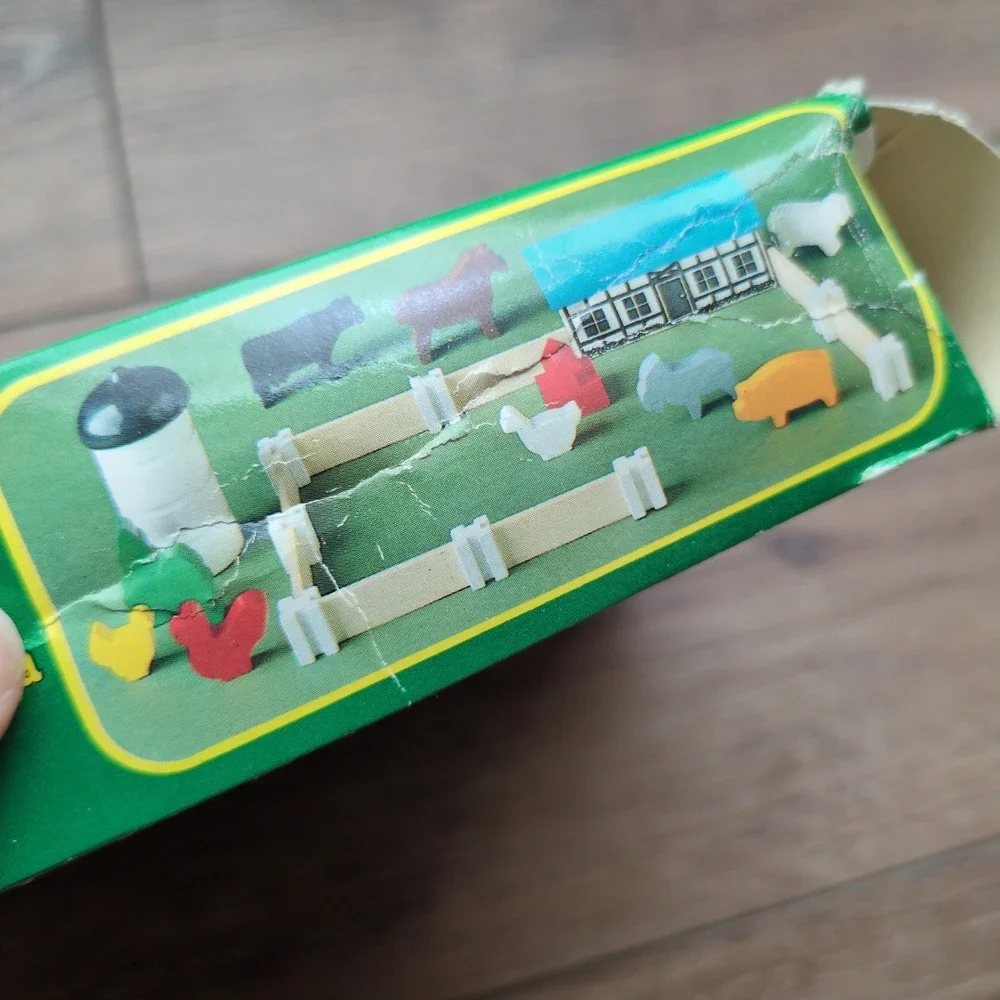 Vintage Brand New 90's BRIO Animal Farm 33575 Sweden Wooden Train Toy Barnyard